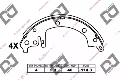 Комплект тормозных колодок DJ PARTS купить